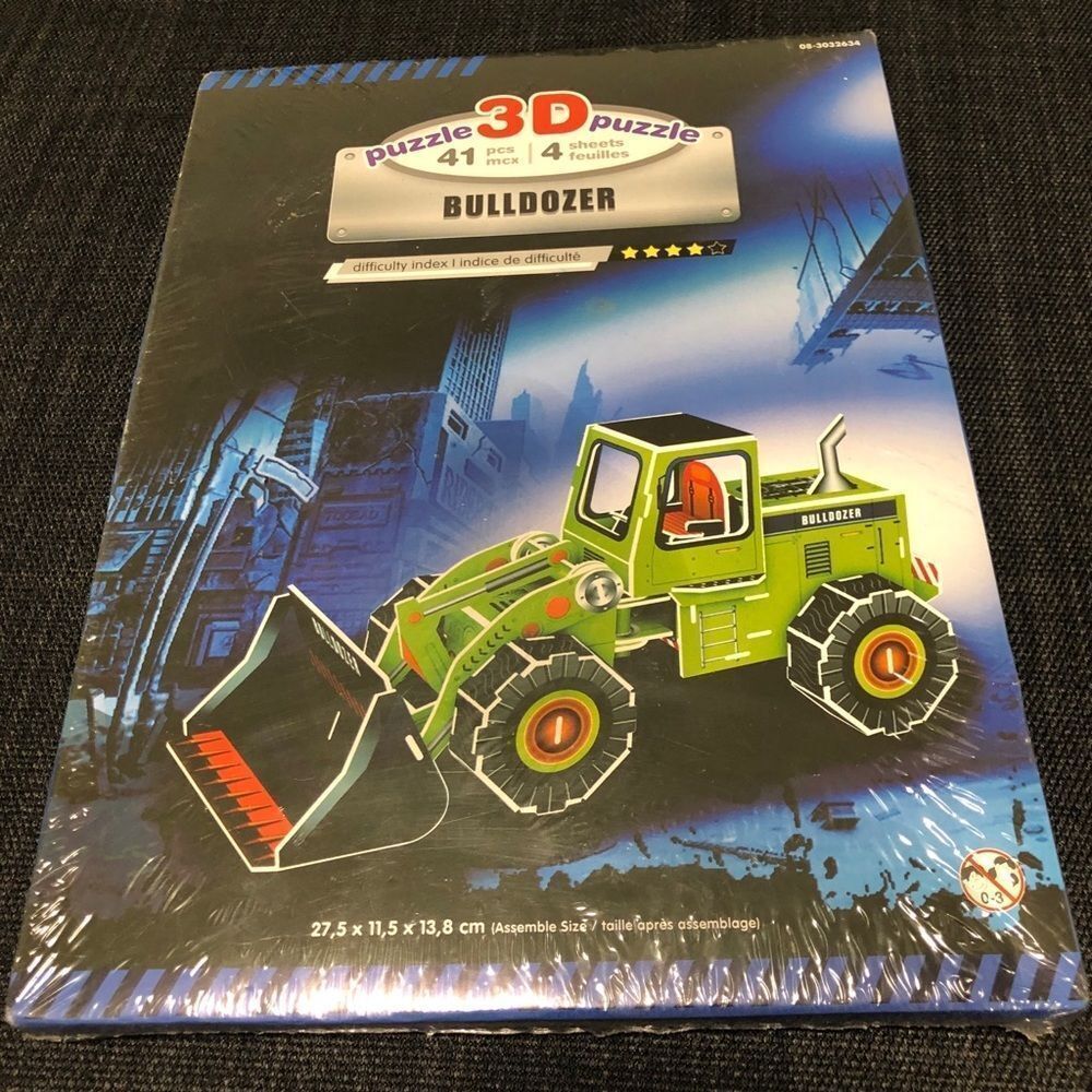 3D NEW Bulldozer Puzzle 41 Pcs